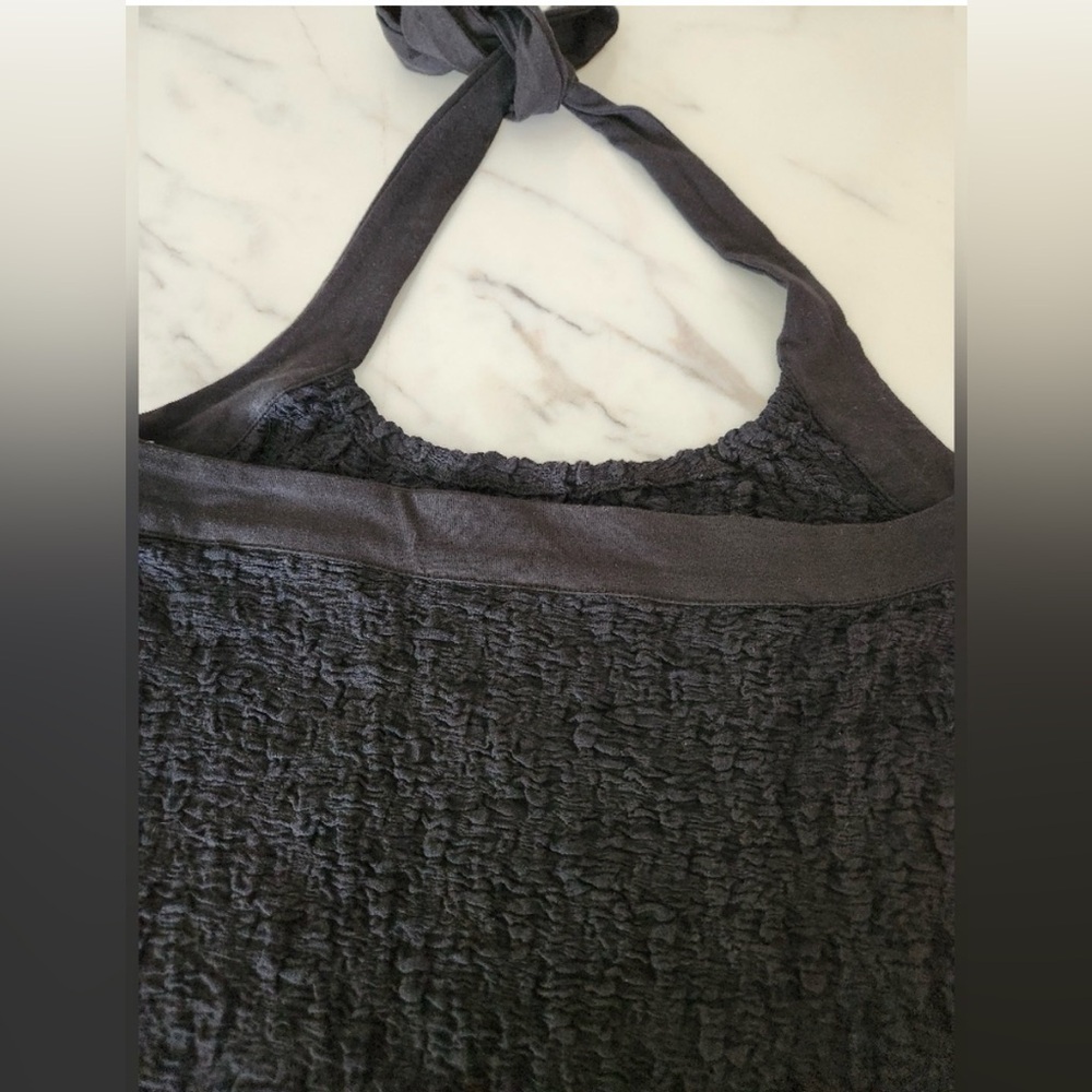 NWOT Free People Sea Foam textured midi dress bodycon tie neck and side slit - Picture 12 of 14